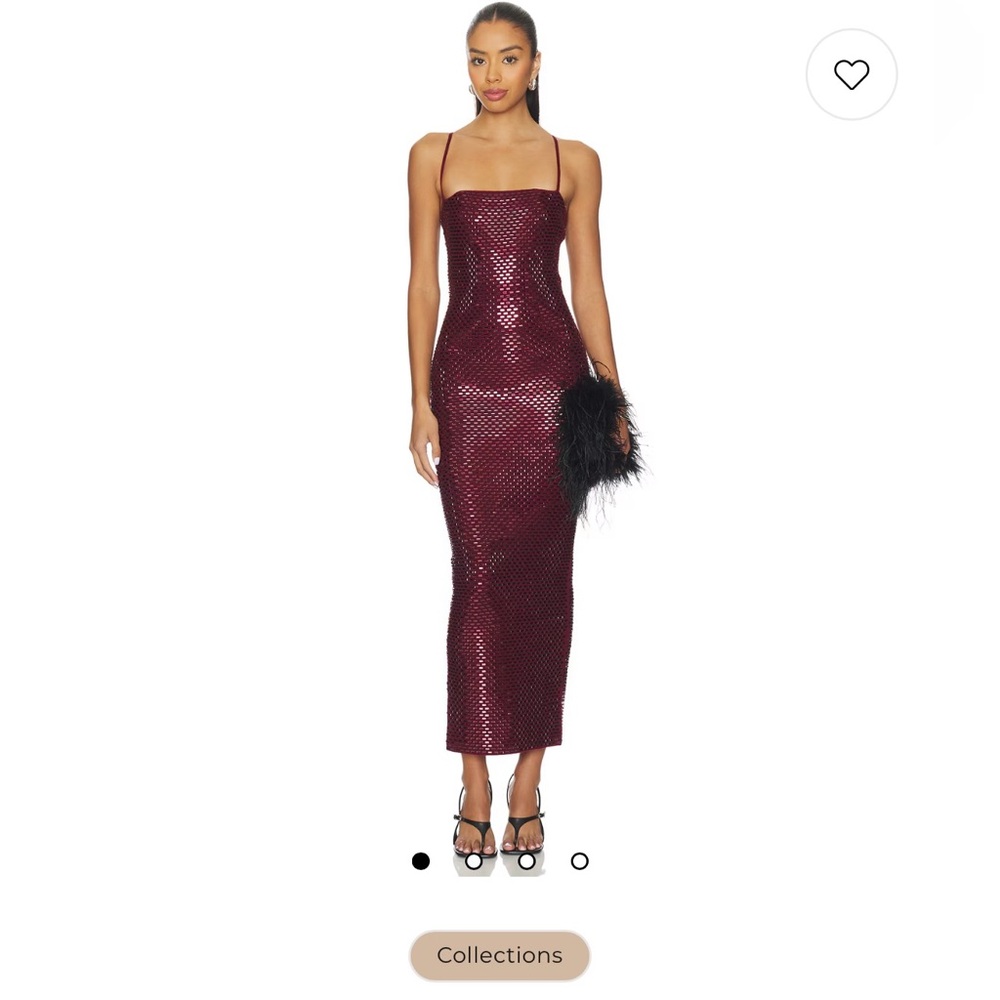 Retrofete Burgundy Midi Dress